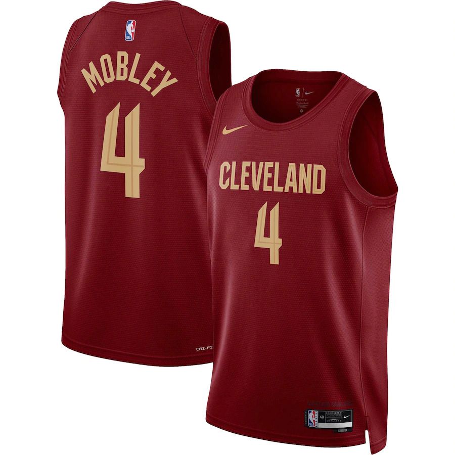 Men Cleveland Cavaliers #4 Evan Mobley Nike Wine Icon Edition 2022-23 Swingman NBA Jersey